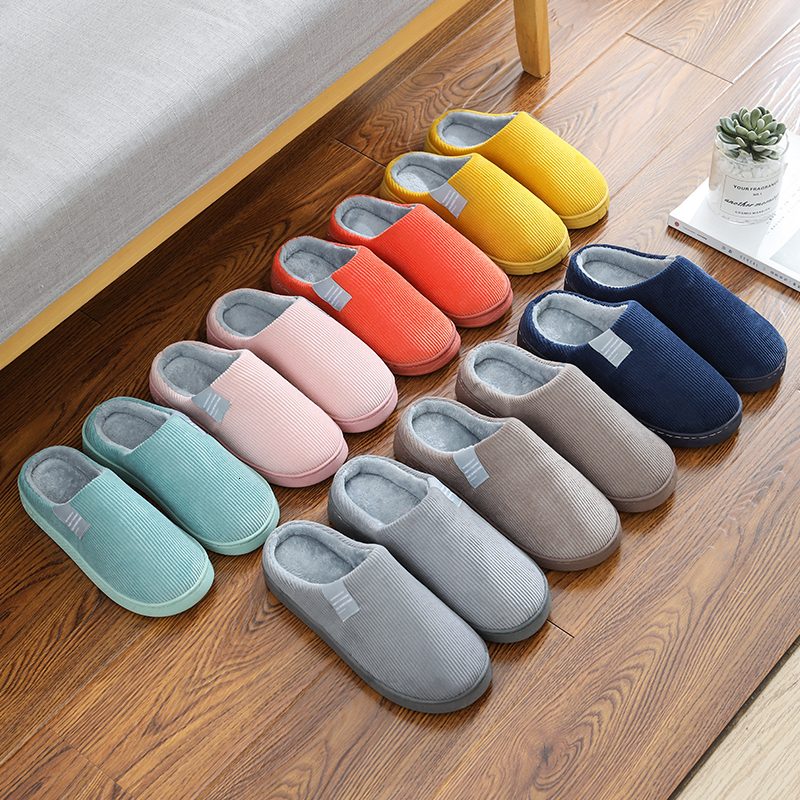 Thick Sole Home Indoor Outside Men And Women Couples Winter Household Warm Fluffy Slippers High Heels Plush Cotton Shoes Ladies ddmykukumalu