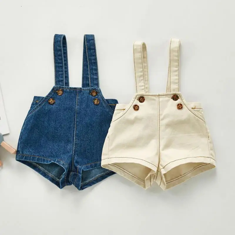 BOBOTCNUNU born Spring Autumn Baby Overalls Boys Girls Denim Overalls Kids Jumpsuit Children Denim Shorts 261015