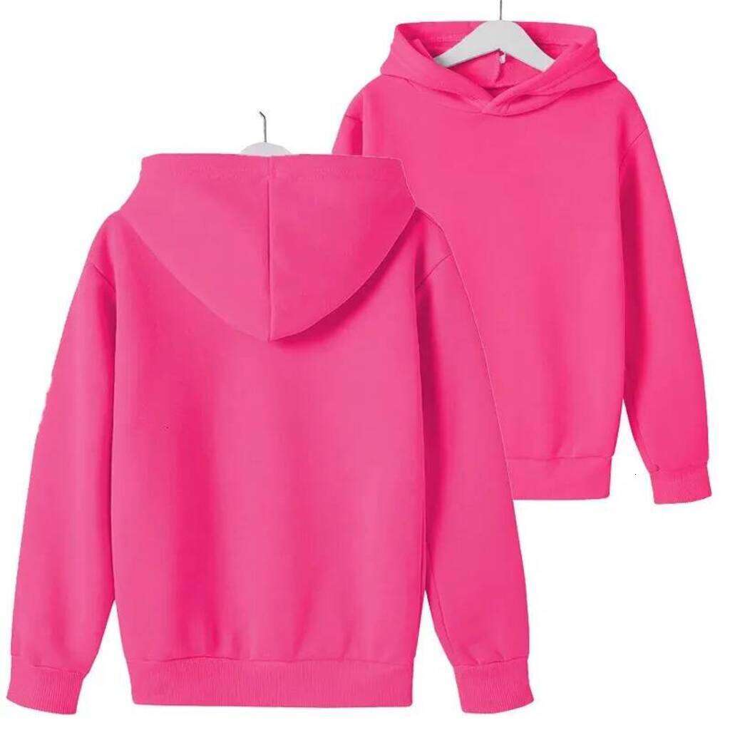 Girls Hoodie Spring Autumn Kids Selling 212 Year pullover Old Boys And Girls Casual Top Solid Color Sports Hoodies Crew Neck S