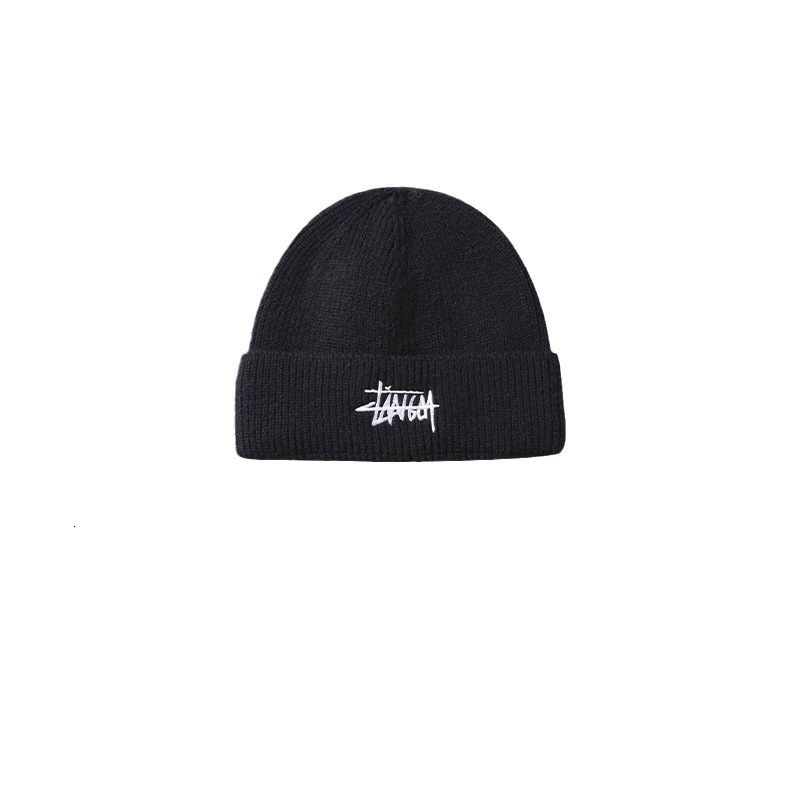 Knitted Men Winter Trendy Brand Large Head Circumference Warm Korean Style Versatile Thermal Wool Hat for Women Face Slimming