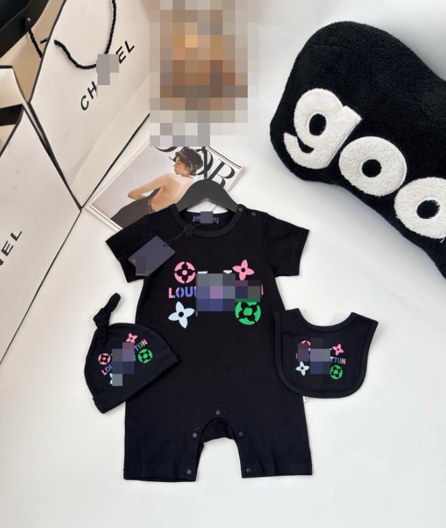 Brand Designer Baby jumpsuit pure cotton summer thin clothing solid color baby girl designer clothes casual toddler sleeveless romper boys kids body