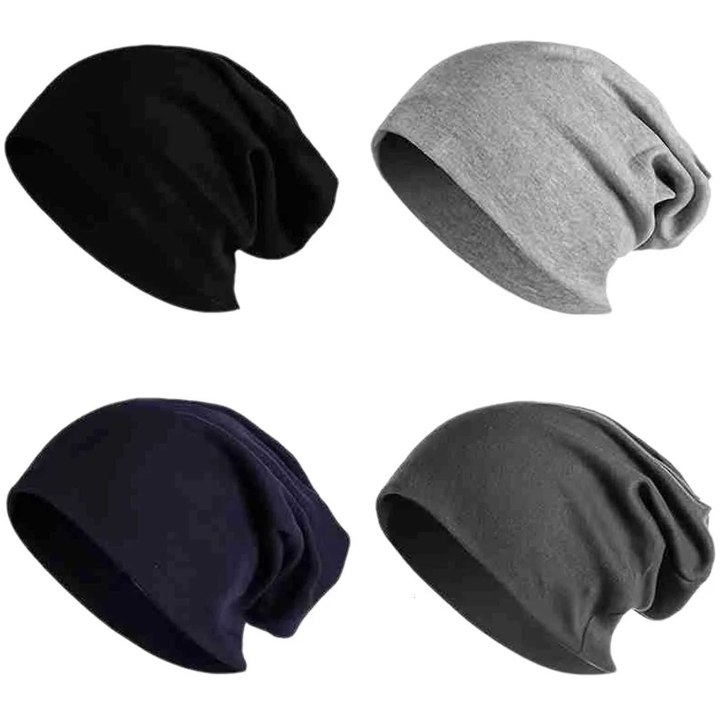 Beanie/Skull Caps Beanie Hat for Women Man Autumn Winter Elastic Casual Solid Color Slouchy Chemo CapT261017
