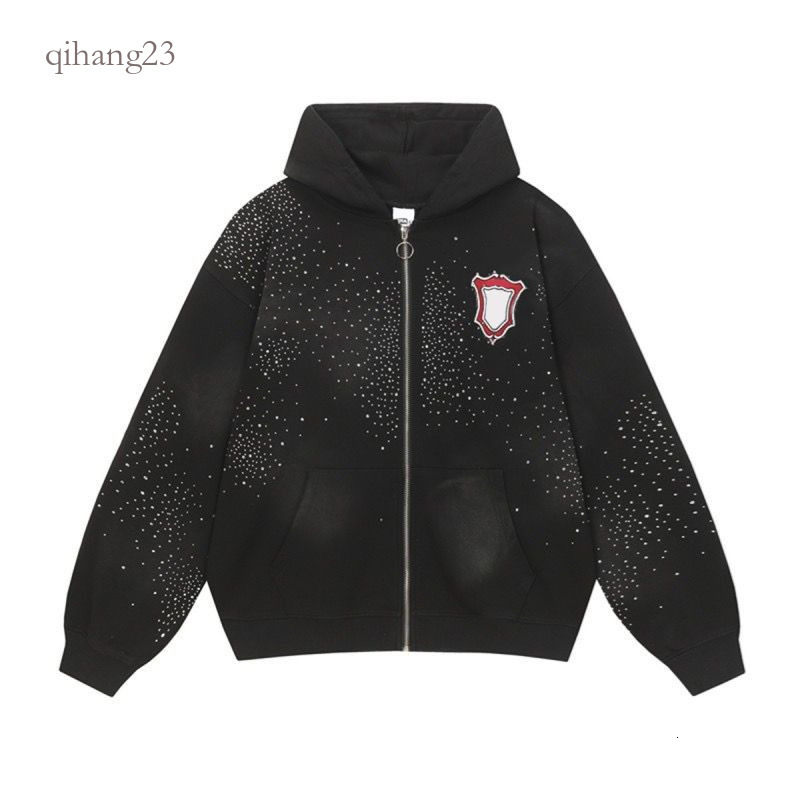 Vale Dream Hoodie Designer Looped Cotton Metal Zipper Letter Sticker With Retro American Street Suitable Daily Wear Retro Trendy Brand High Quality
