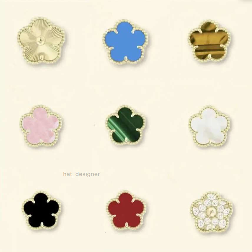 Designer jewelry earrings; 9mm and 15mm mother of pearl clover earrings; Date party work versatile style