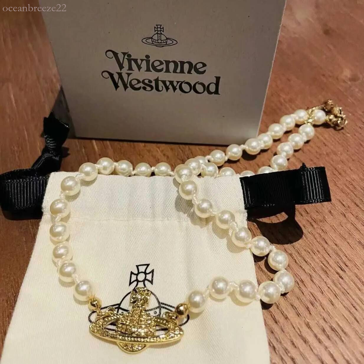 Pendant Necklaces viennen west wood necklace Designer Jewelry New Western Empress Dowager Earnail viviemen west wood necklace Bracelet Saturn Set Pe