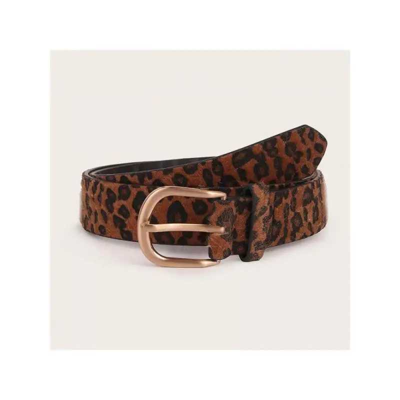 New Women Belt Fashion Cross border Hot Pin Buckle Factory Direct Stock Imitation Horse Hair Animal Cute Color Ladies Popular S261017B6JU