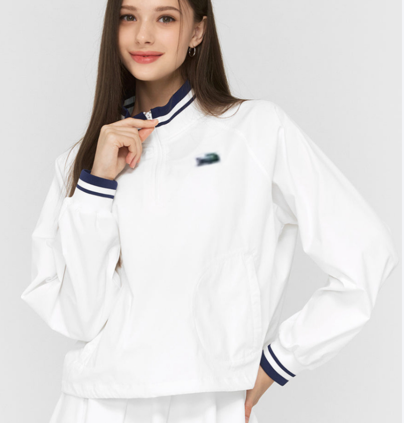 Spring Women's Zip-Up Jacket Funnel Neck Windbreaker Track Jackets Embroidered Elegant Vintage Coats Lightweight Sporty Casual Outerwear