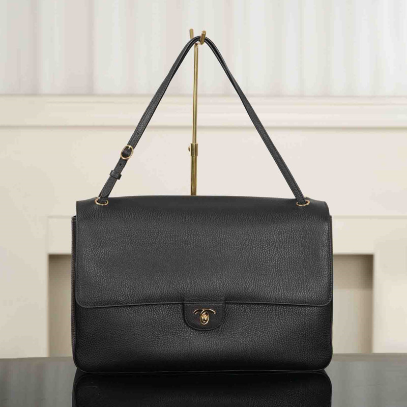 Maxi Flap leather airport tote bag grain cowhide Designer shoulder bag Oversized shopping bag Multi Pocket large capacity travel handbag 26SS women&