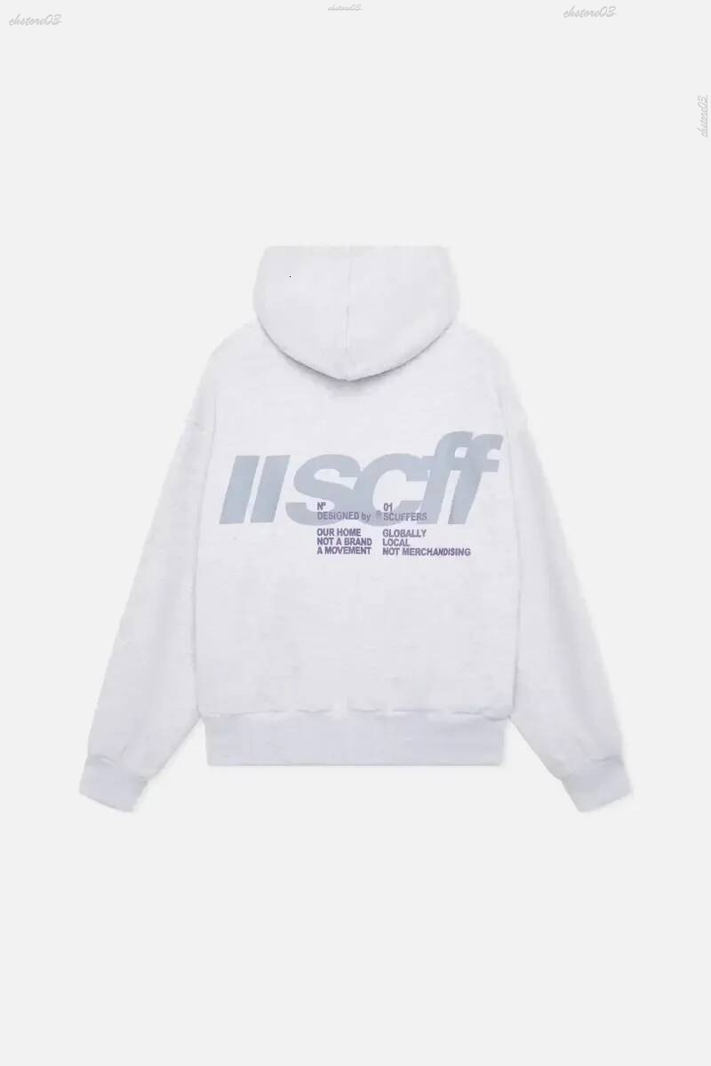 Designer Scuffer Hoodie Tech Fleece Pullover Thick Winter Warm Hoodie Boxy Oversized Fit Casual Scuffeys Streetwear Hooded Sweatshirt For Men Women