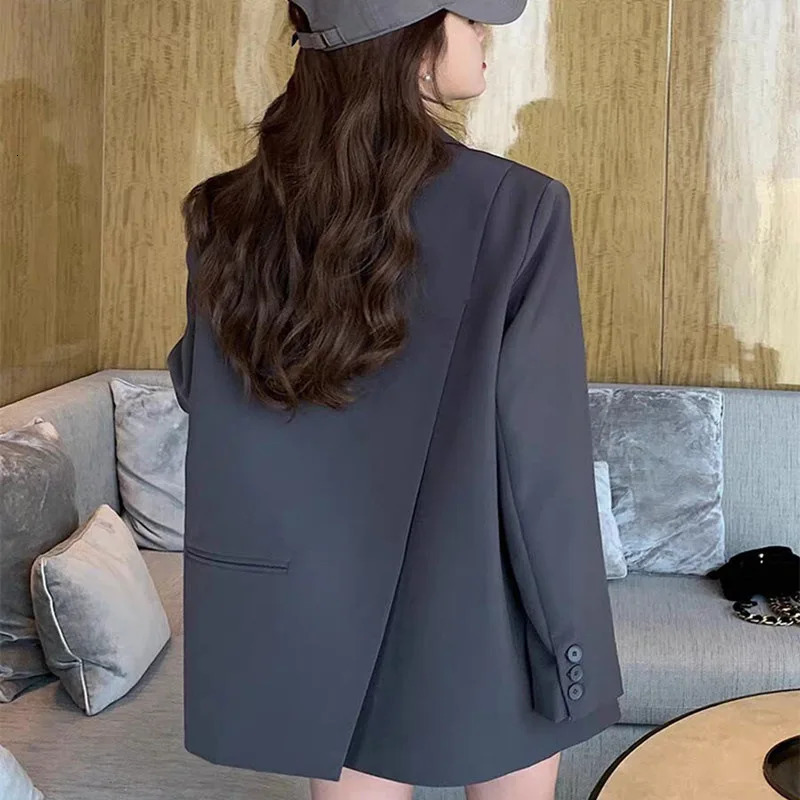 in Spring Autumn Style Suit Women Long Sleeved Fashionable Casual Loose Solid Color Jacket Clothes Top 261015
