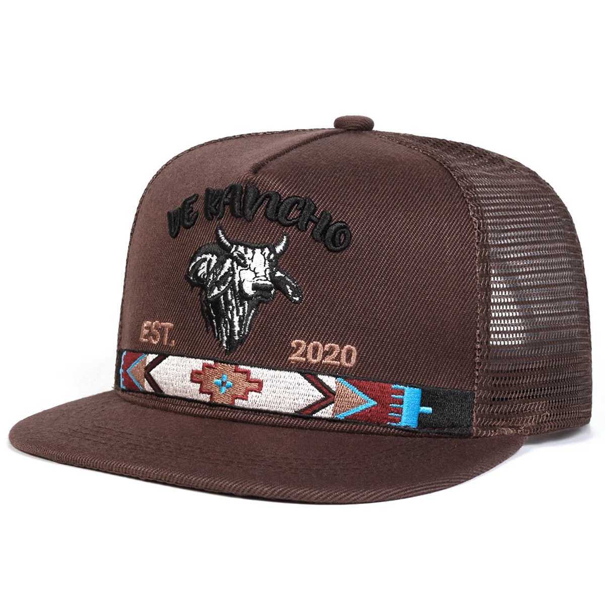 Letter Unisex Embroidery Bullhead Hip-hop Net Hat Spring And Summer Outdoor Adjustable Sports Casual Baseball Caps Sunscreen Hat M2610161