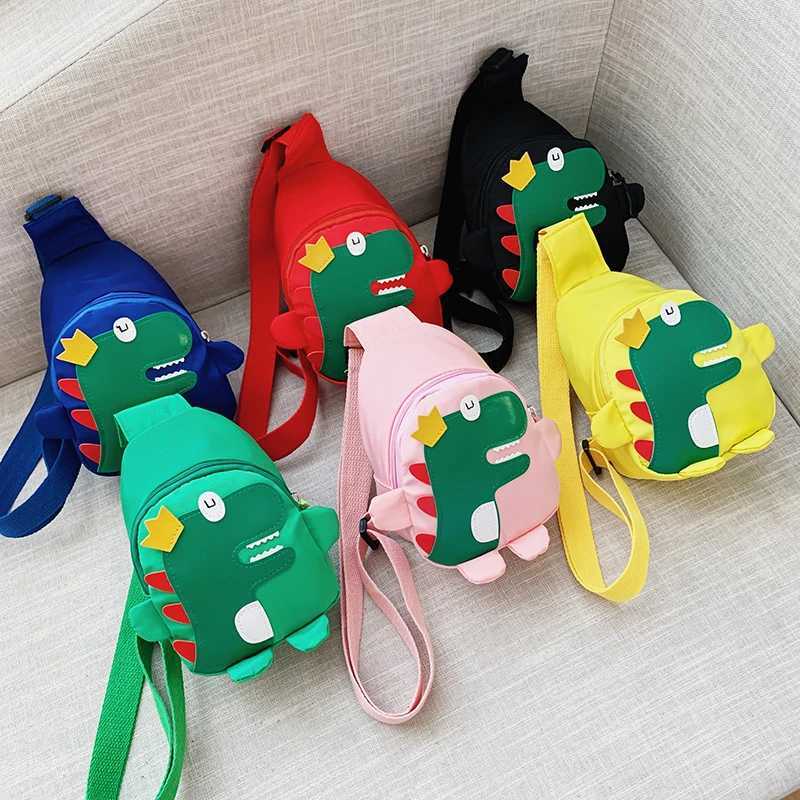 Fashion Cartoon Dinosaur Crossbody Bags Boys Girls Cute Kids Chest Bags Shoulder Messenger Travel Backpack For Children L2610175M3W