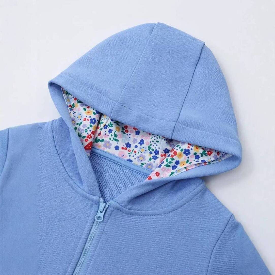 Girls Hoodie 2026 Baby Girls Cute Cartoon Unicorn Embroidered Long pullover Sleeve Hooded Zipper Hoodies Coat Children Spring Autumn C