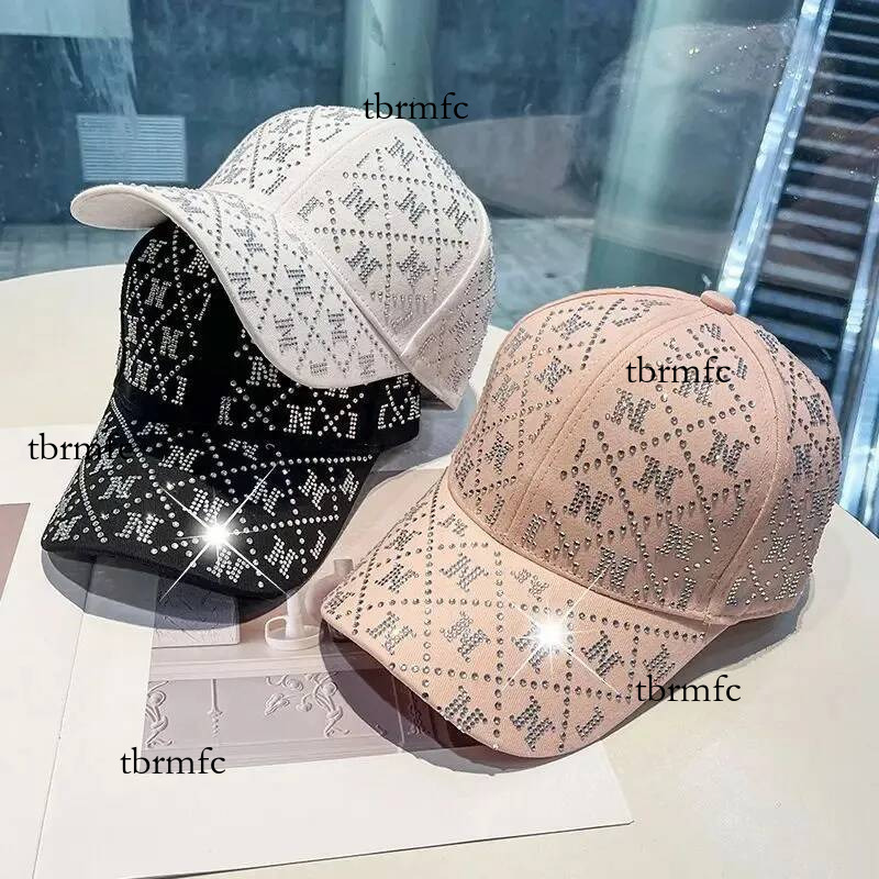 newKorean Version Versatile Rhinestone Letter Soft Top Baseball For Womens Spring And Autumn Casual Sunshade Duckbill Cap 260109BJ