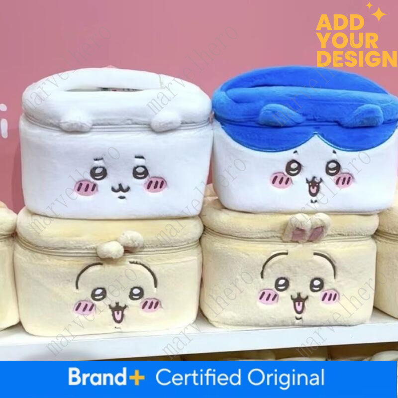 Cute Chiikawa Large Capacity Multi Pocket Design Cosmetic Skin Care Product Travel Toiletries Storage Bag Tote Gift
