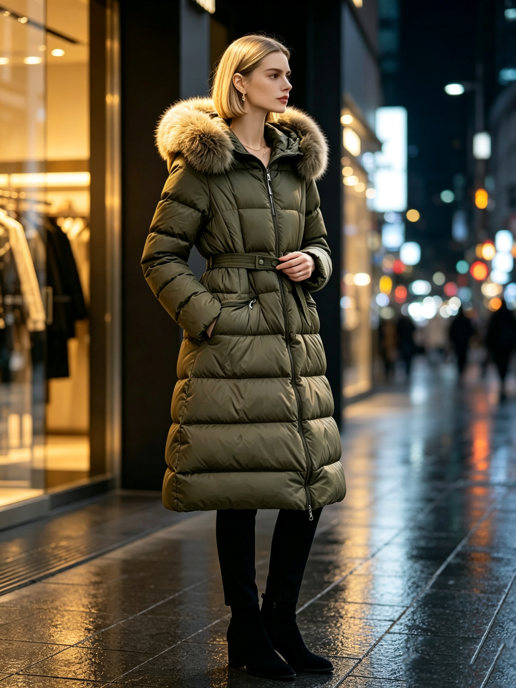 Designer clothes women winter coat women designer puffer jacket Womens Coats lady boed long down jackets fur coats real raccoon hair jacket women pa