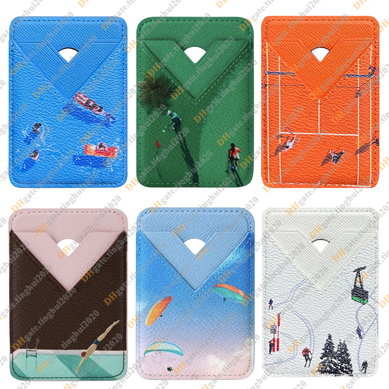Unisex Fashion Designer Casual Luxury Porte Cartes Magnet Phone Card Holder Wallet Coin Purse Key Pouch Business Card Holder TOP Mirror Quality M2A8