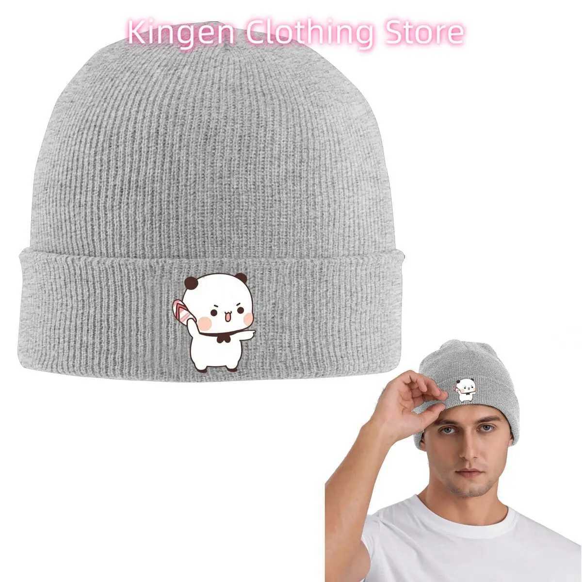 Beanie/Skull Caps Cute Bubu Is Throwing Flip Flops At Dudu Knitted Cap Fashion Bonnet Hat Autumn Winter Outdoor Beanies Hats for Men Women AdultT261