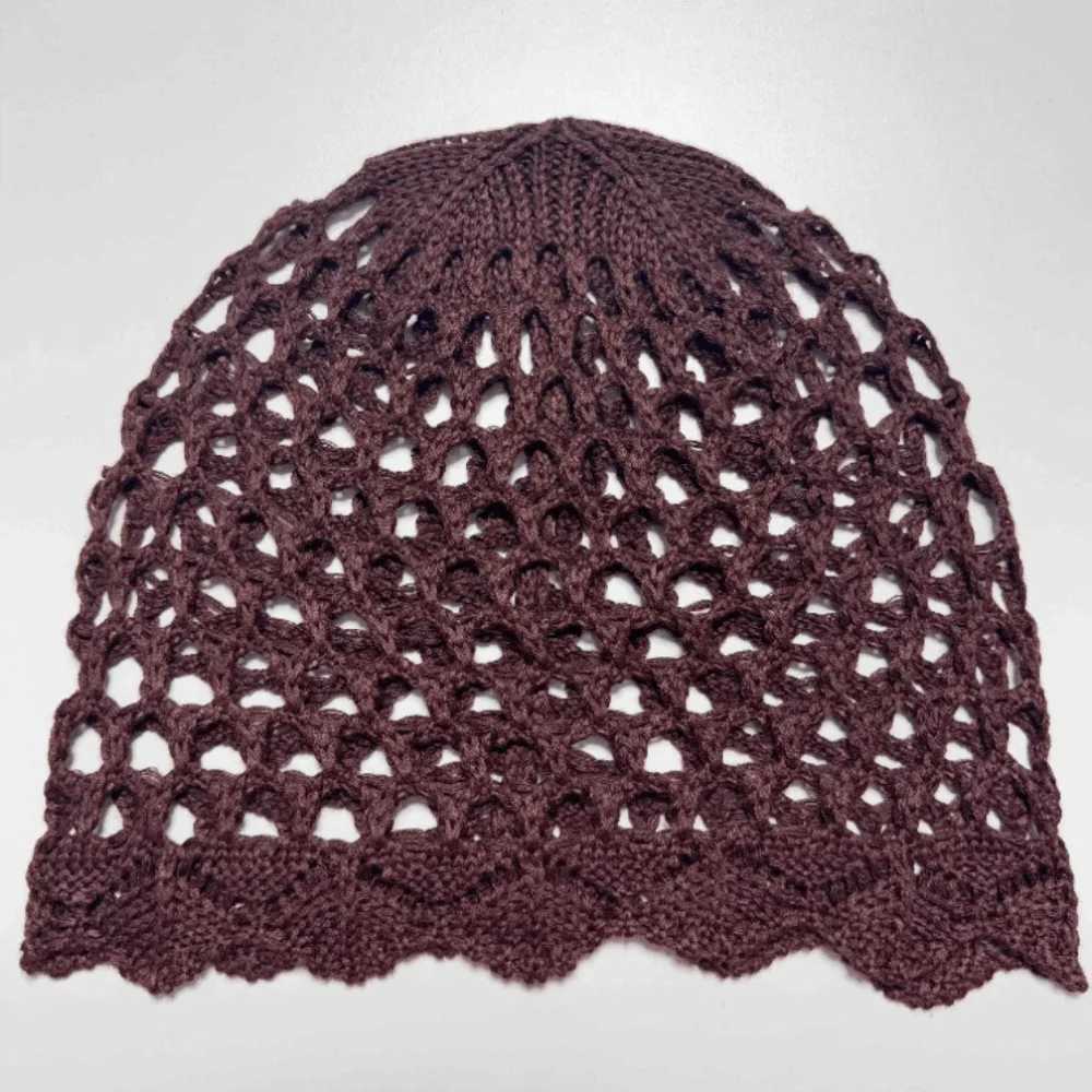 Beanie/Skull Caps Elegant Hollow Weave Knitted Hat Openwork Breathable Mesh Hat Solid Color Pullover Hat Spring Summer Q261017
