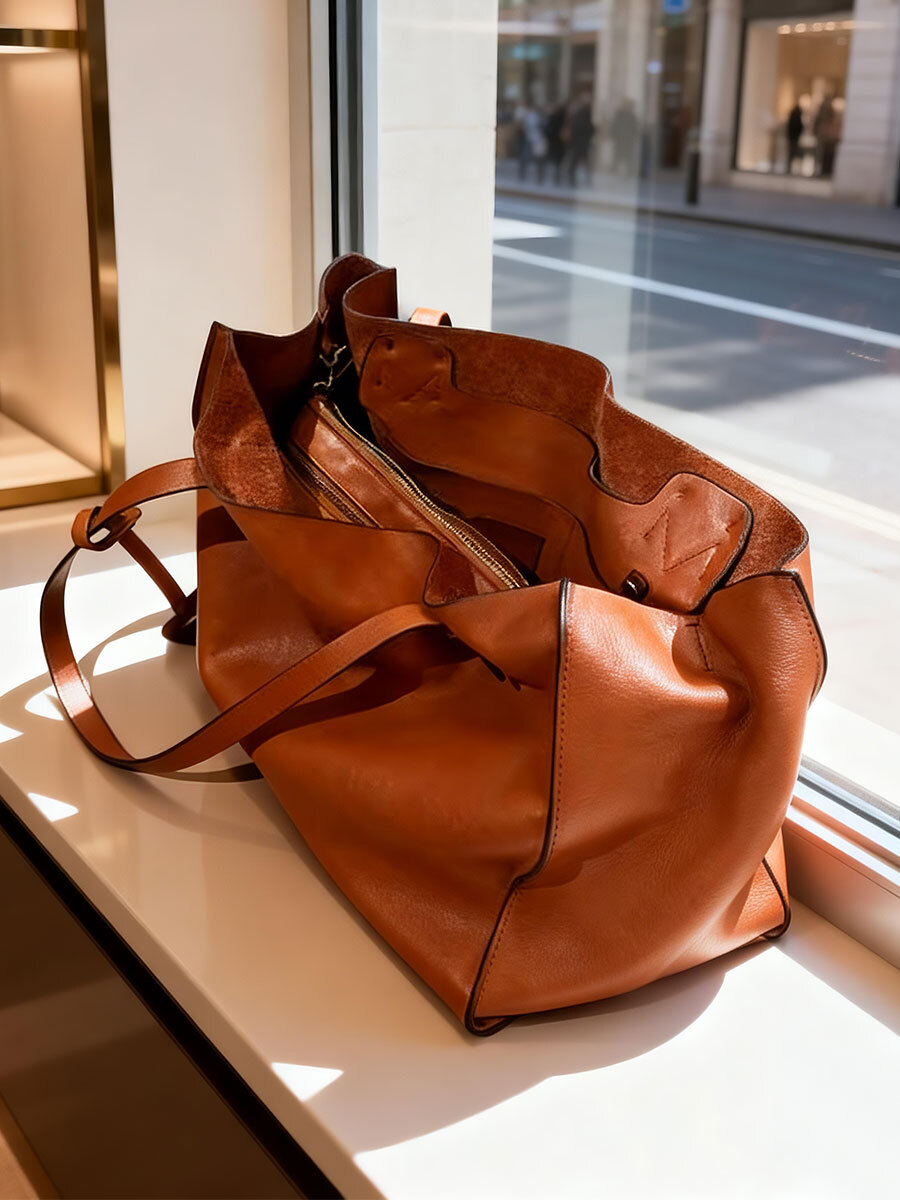 Hot-Selling Light Luxury Brown Handbag, Niche High-End Single Shoulder Body Tote Bag For Women, Winter Style