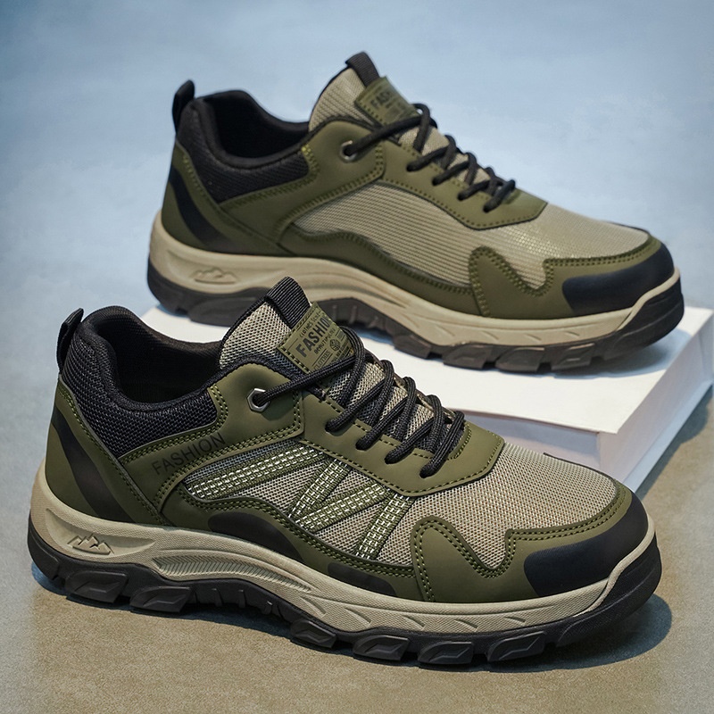 Men's Outdoor Hiking Sneakers Breathable Mesh Lightweight Non-Slip Work Shoes Summer Casual Sports