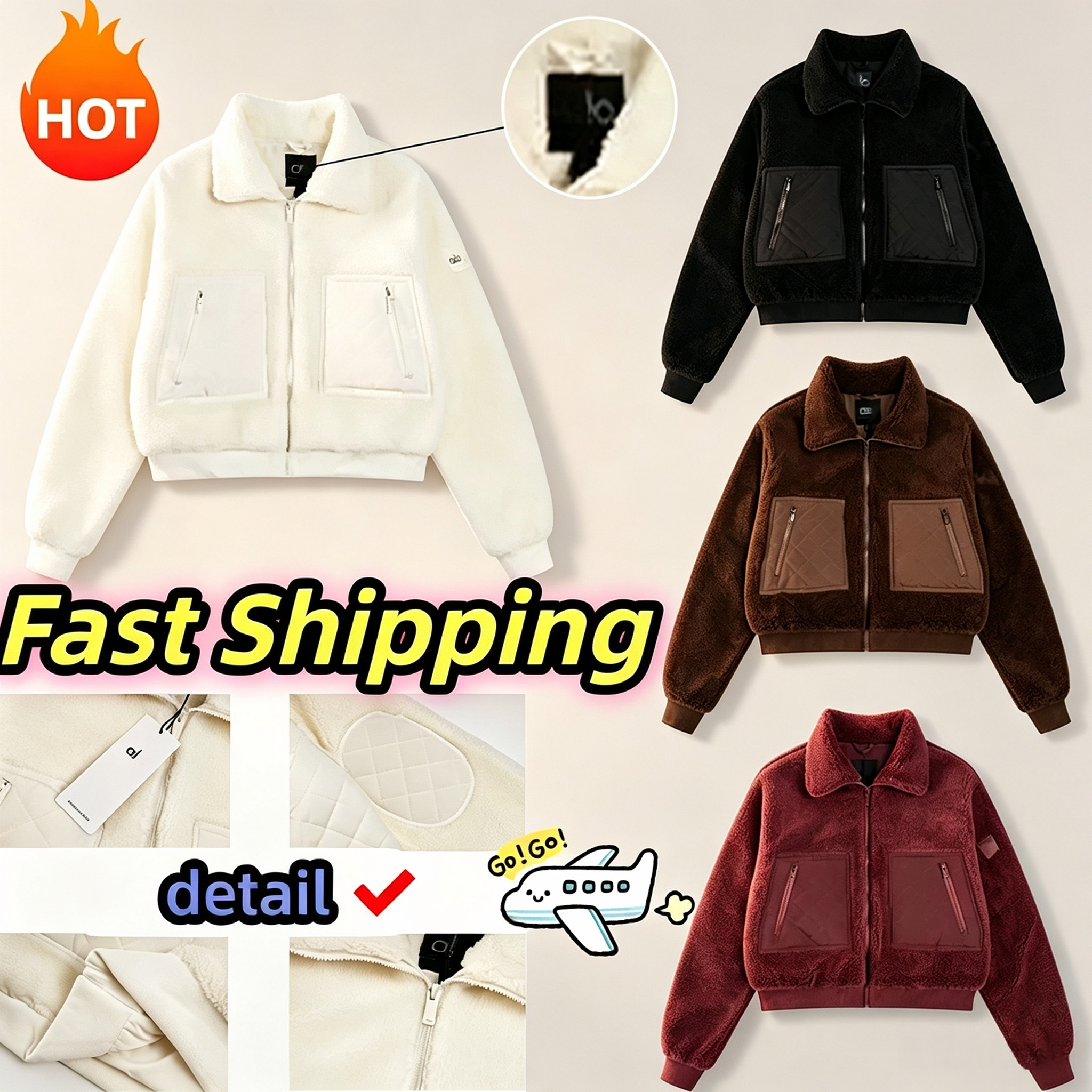 Designer alooes lambskin coat women hooded jacket thick winter short style down jacket for ladies autumn zipper stand up collar coat winter warm out