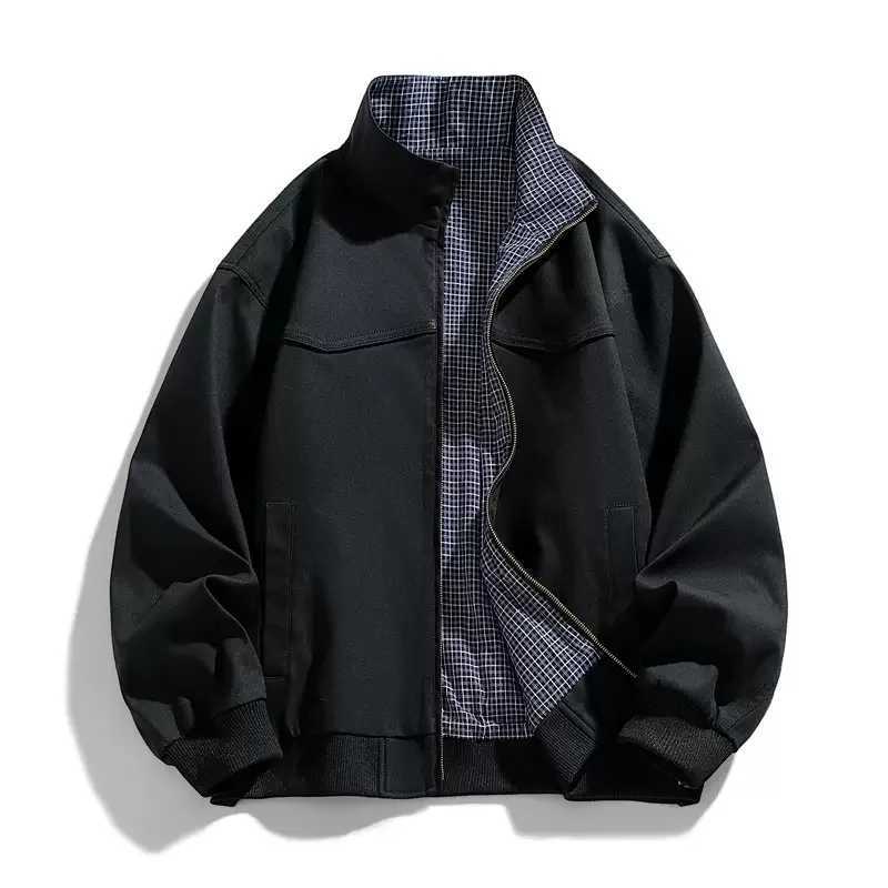 Autumn and Spring Pure Color American Vintage Windproof Workwear Jacket Men's Business Casual Loose Sports High-grade Outerwear S2610174KH7