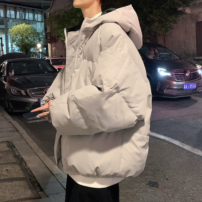 Daily outdoor leisure Winter Warm Casual Puffer For Men And Teenagers Windproof Thick Coat Trendy Simple Cotton Padded Jacket Outerwear Honglu