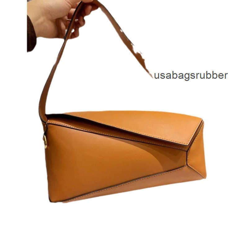 Designer Style Angular Cut Geometric Underarm Bag Patchwork Shoulder Bag High end Feel Women's Small Square Pillow Bag