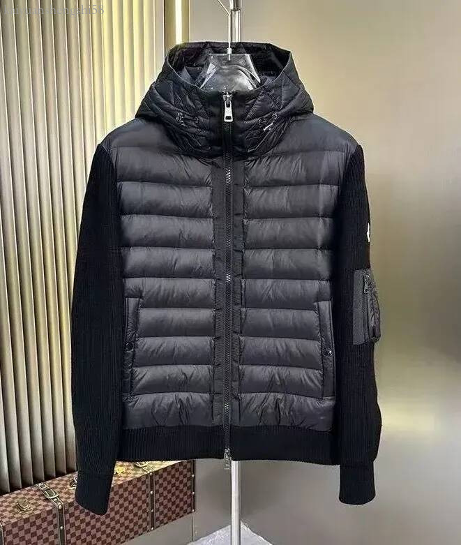 mont clerness mens monclenessity jacket winter designer women down parkas stand collar knitted splicing sweater lightweight down jacket mon clerness