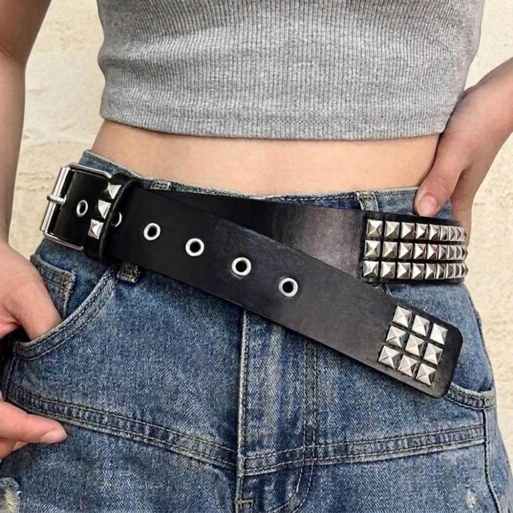 Fashion Rivet Belts For Women's Gothic Punk Style Heavy Metal Rock Studded Belts Waistband PU Leather S26101741DZ