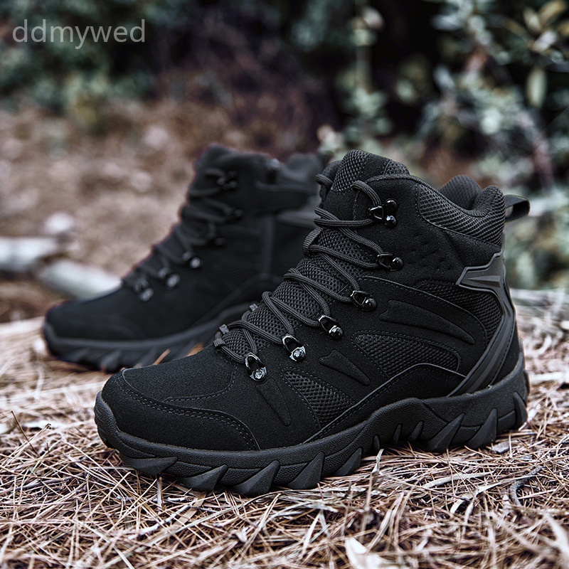 Men's Tactical Hiking Boots Waterproof Outdoor Combat Shoes Breathable Military Training Boots Large Size