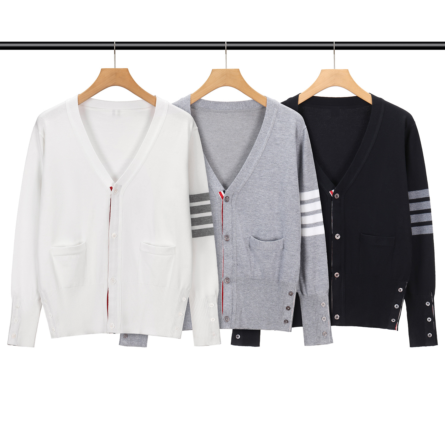 Korean Style Slim Wool Knitted Cardigan for Men Women 2026 Fall Winter Open Front Long Sleeve Sweater Coat Unisex Basic Layering Knit Outerwear