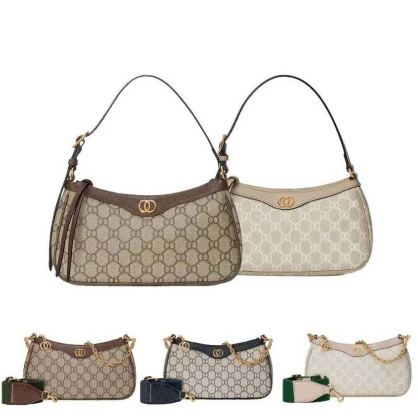 Women Luxury Designer Brown Retro Printed Underarm Shoulder Handbag High Quality Sweet Style Ladies Wallet Purse Ins Blogger Hot Girl Outdoor Daily