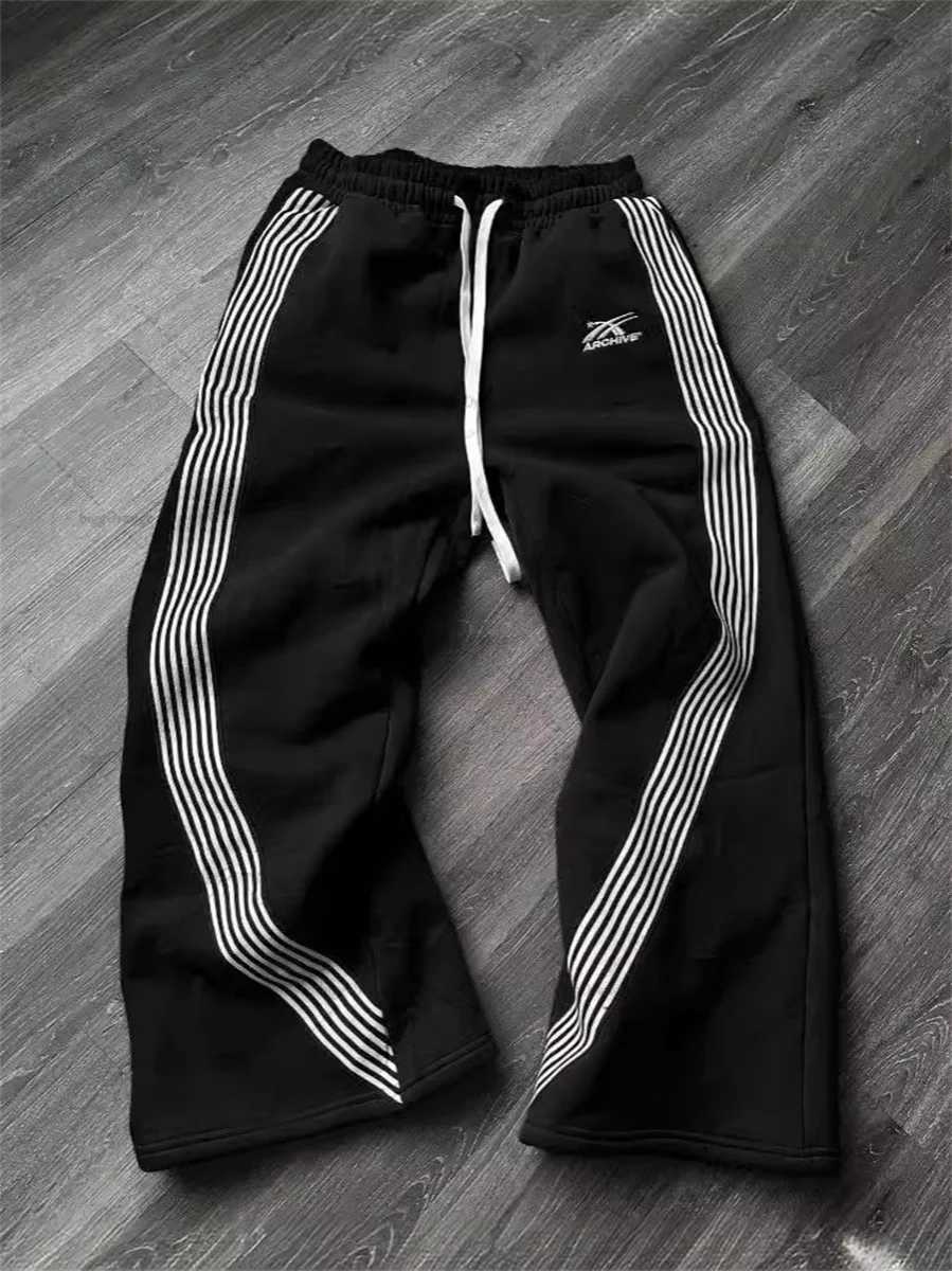 Y2k Embroidered Black Gray Casual Pants Camo Functional Tactical Functional Men's Women's Premium Jogging Drawstring Sweatpants S2610160IT