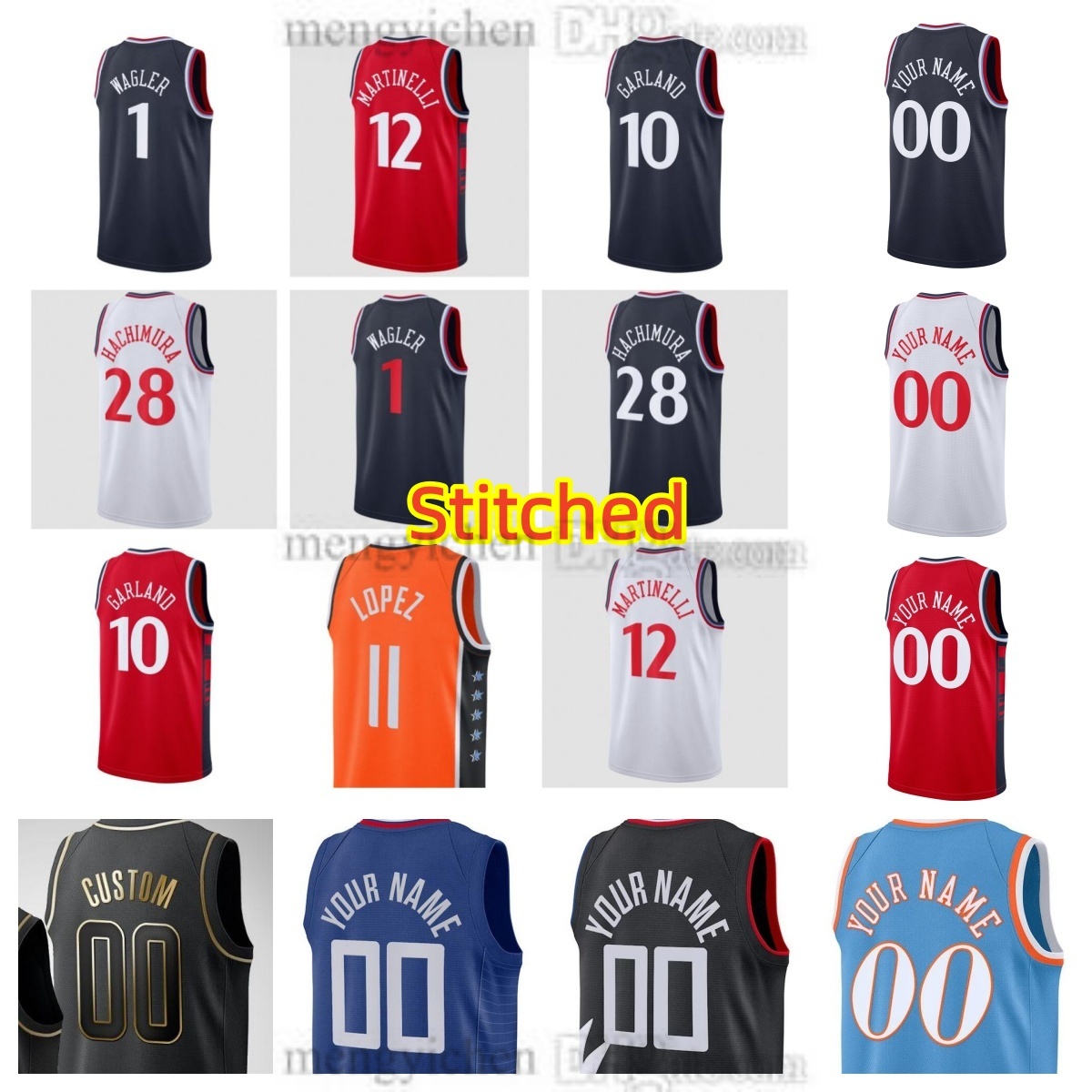 Stitched Men's 2027 Basketball Jersey 1 Keaton Wagler 3 Bradley Beal 10 Darius Garland 12 Nick Martinelli 28 Rui Hachimura 7 Brandon Ingram 9 G
