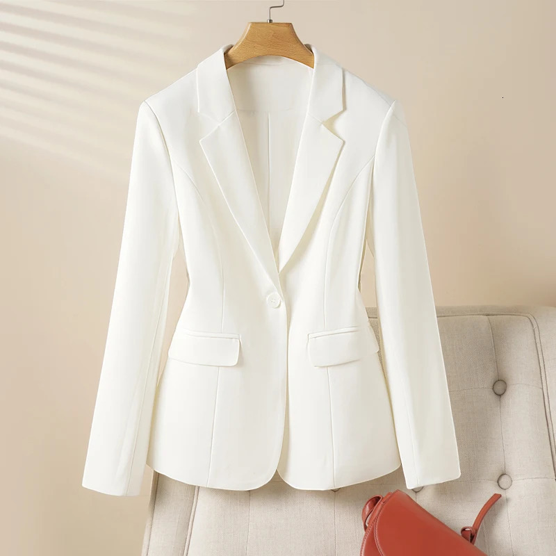 Fashionable Light Job Style Draped Small Suit Women's Jacket One Button Long Sleeve NonSlit Top Spring Fall 261015