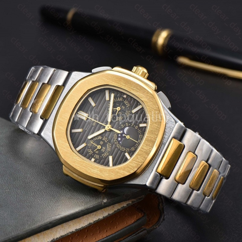 AAA Mens 5740 Nautilius Watch Luxury Designer Men Watch Man Patekdly Philipeness Watch Chronoscope Automatic/Quartz 5711Nautilius Pateklies Watch d0