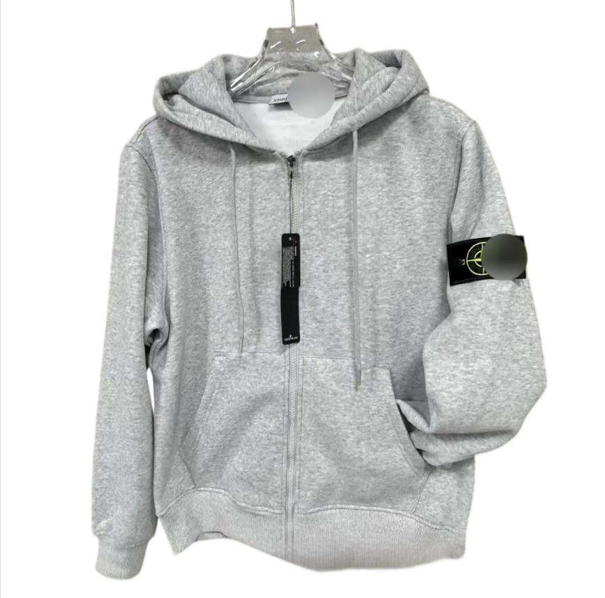 Cross Border Stanes Islamdly Hoodie Designer Zipper Rhinestone With Velvet Mens And Womens Solid Color Topstoney Fashion Long Sleeve Stones Hoodies