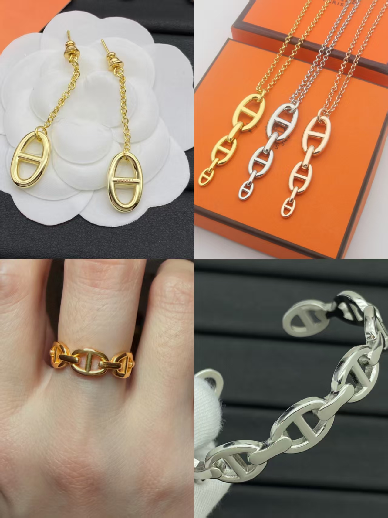 designer h ring sweate necklace earring bracelet luxury jewellery designer for women Vintage Minimalist Elegant Clavicle Chain Daily Commute Jewelry
