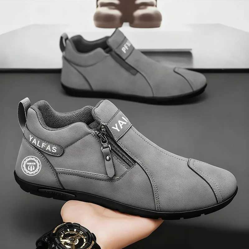 Casual Shoes 2026 New Autumn Winter Men Casual Shoes Lightweight Slip On Sneakers Flat Work Shoes Loafers H261016