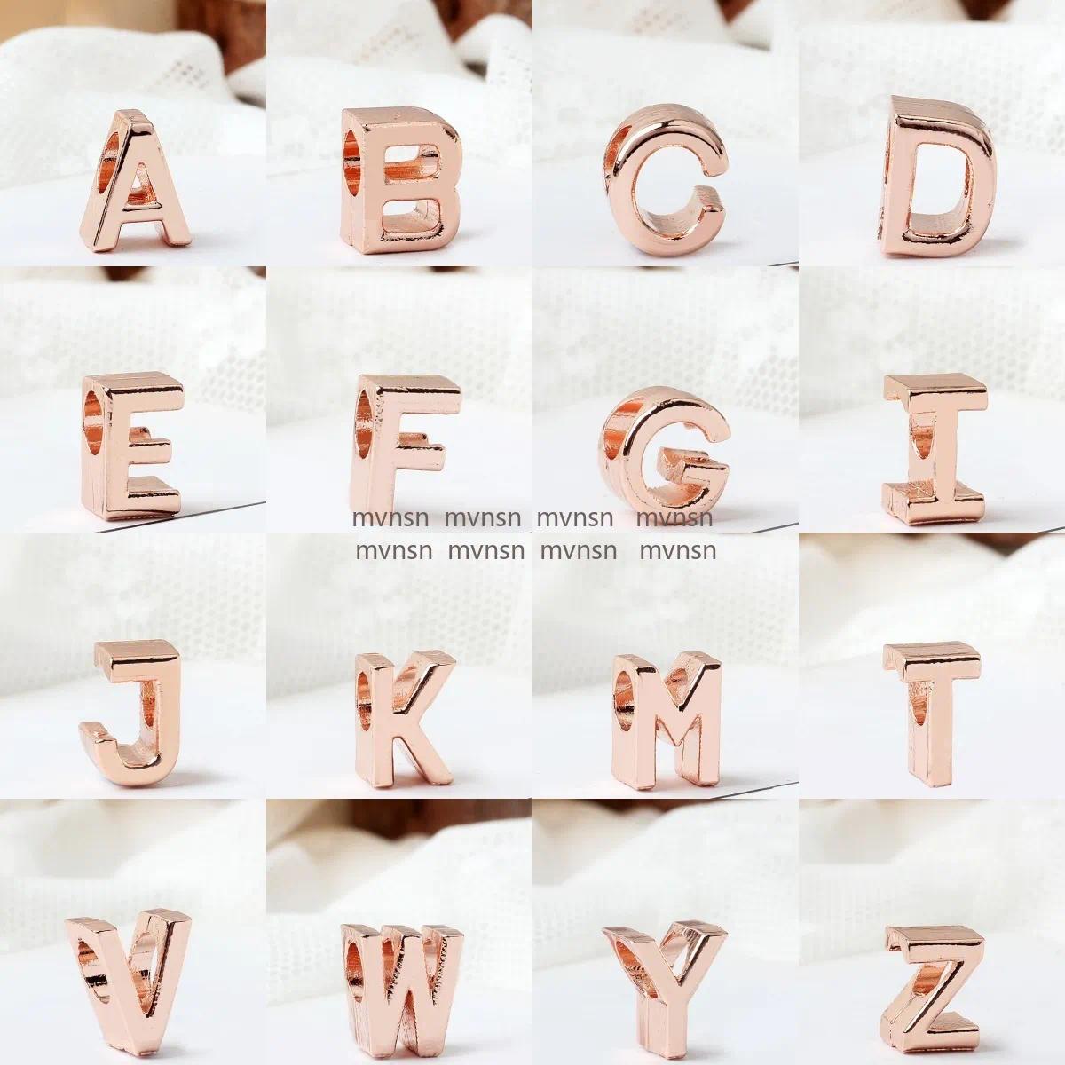jewelry woman designer Charms rose gold 26 English letters pendant beads with box luxury jewelry for women Charms fit bracelets necklaces Christmas