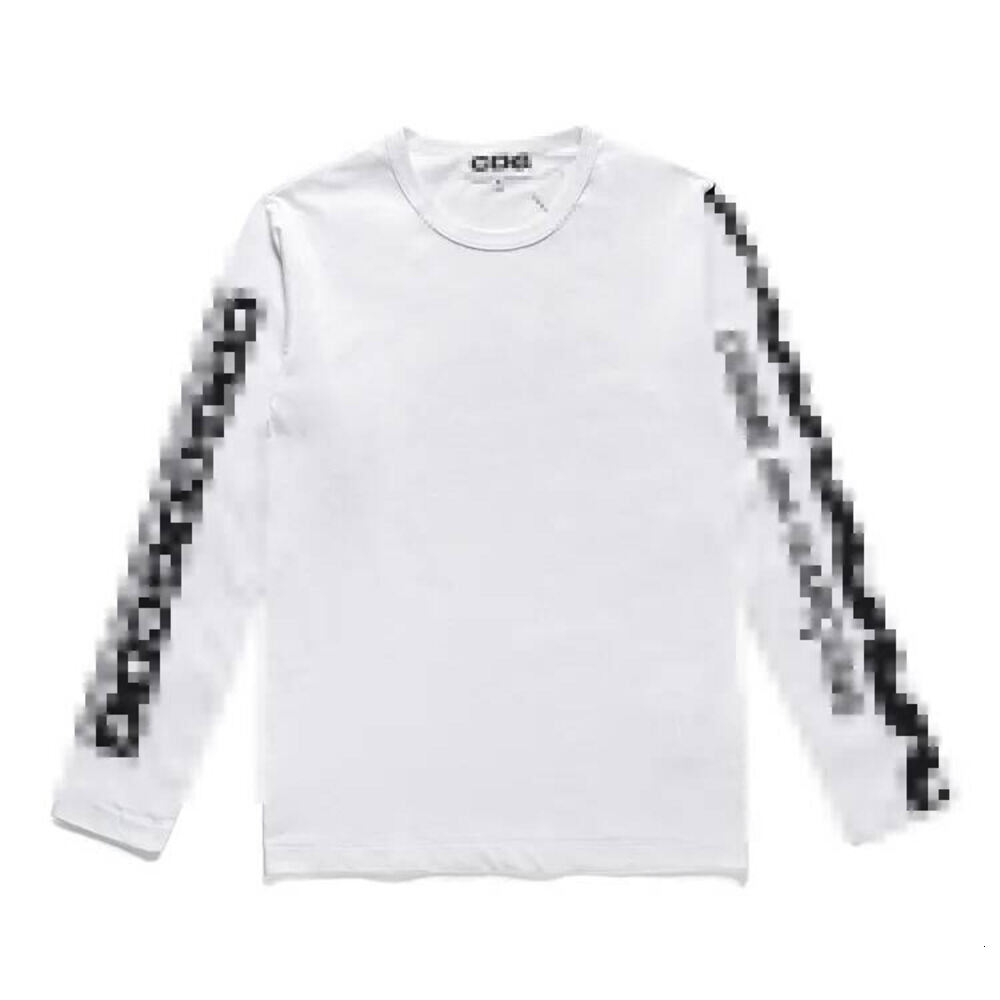 Play Comme De Granco Long Sleeve T Shirt Designer Sweatshirt Lightweight Round Neck Red Heart Printed Graphic Tee High End Pullover Unisex Sweat Pla