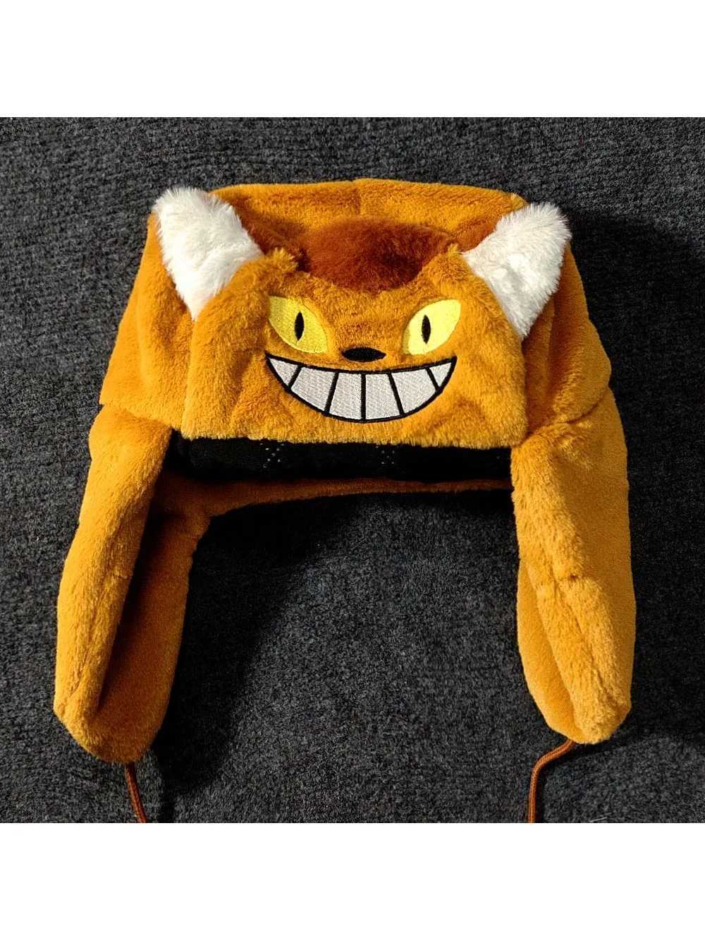 Trapper Hats New autumn and winter plush Lei Feng hat anime cartoon embroidered ear protection hat men's and women's warm plush hat giftT2