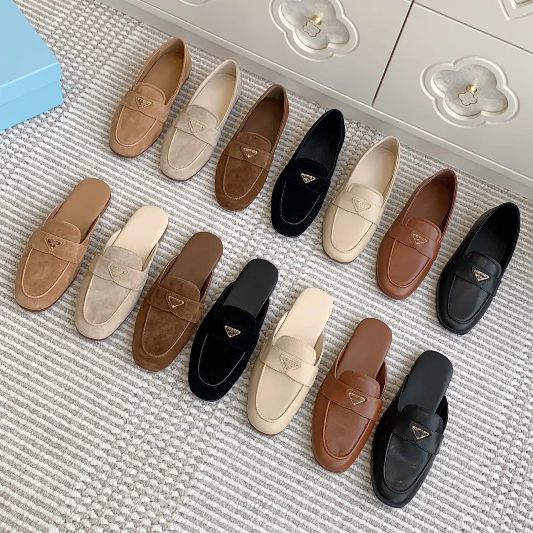 Man Designer dress shoe Woman loafer house slipper formal shoe winter snow casual Mule Flat Luxury suede Leather shoe Outdoor sport Party travel Moc