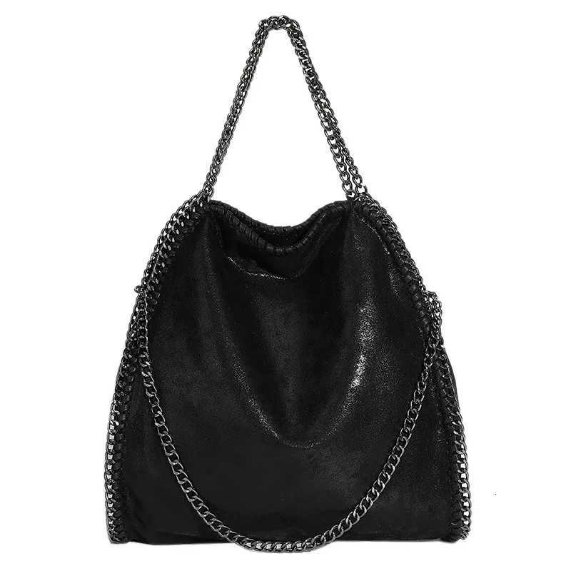 Evening Bags Fashion Women's Chain Shoulder Bag Vintage Large Capacity Crossbody Tote Bag Female Foldable Solid Color Handbags Shopping Bags H2