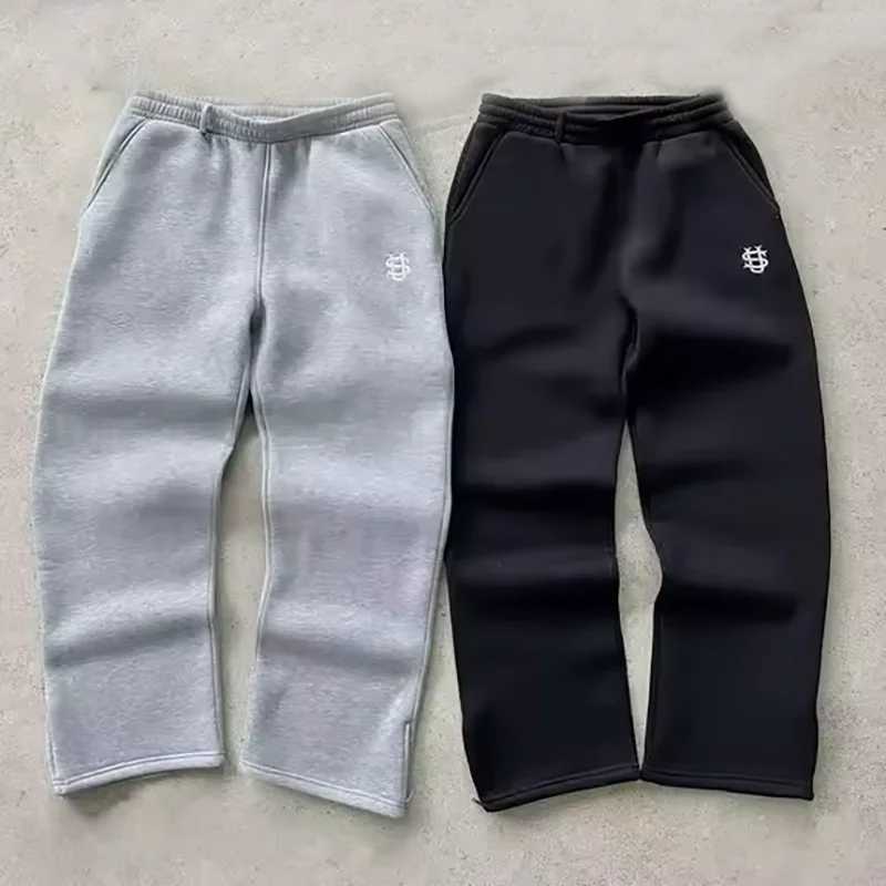 Y2K Straight Sweatpant Men High Street Hip-Hop Pants Spring Autumn Embroidery Casual Trousers Elastic Waist Streetwear Sweatpant S261016MWCN