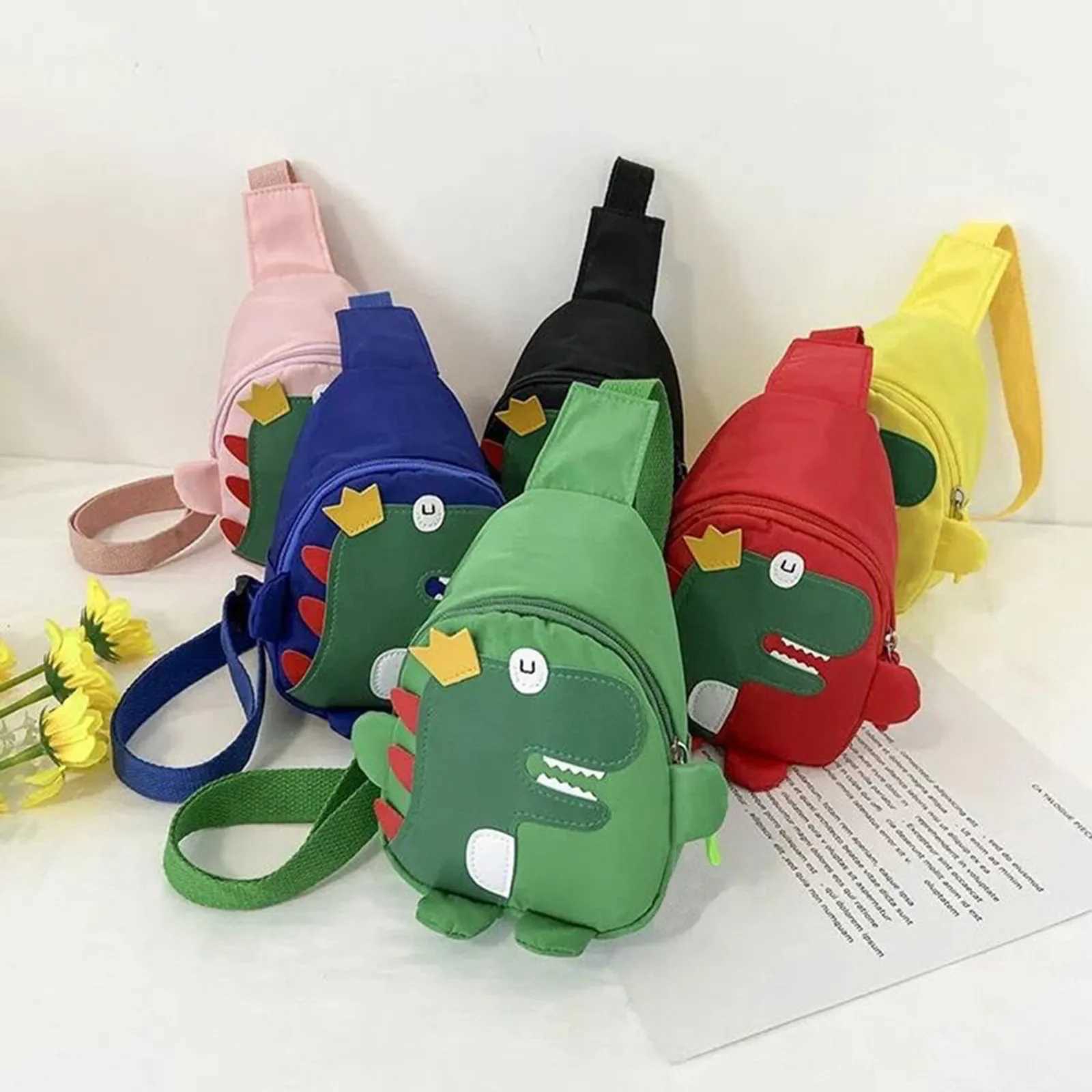 Cute Dinosaur Kids Backpack Girls Boys Sling Bag Kids Bag Child Waist Bag Travel Shoulder Bag For Toddler Preschool Kids L261017FDM6