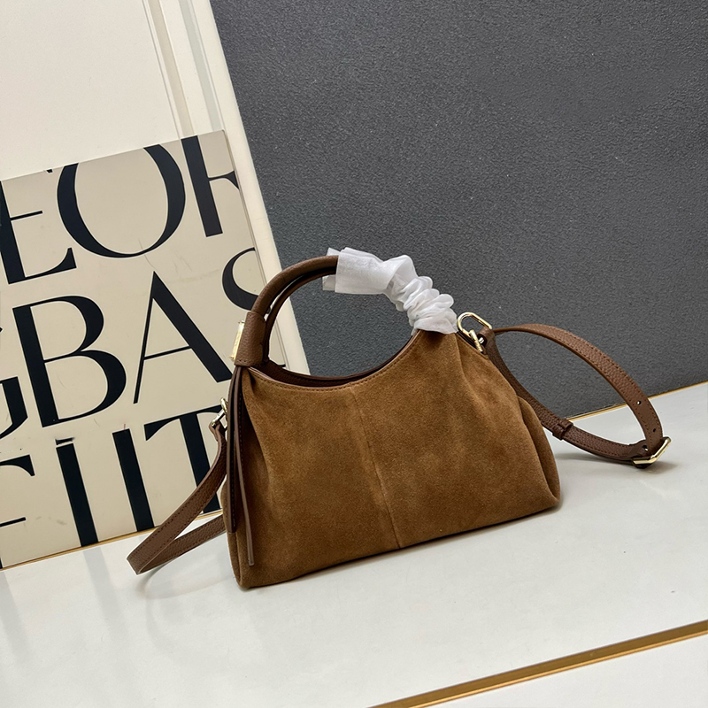 Designer Bag Women Suede Hobo Handbag Luxury Crossbody Shoulder Bag Purses Vintage Suede Leather Ladies Small Tote Hand Bags Multi Color Daily Casua