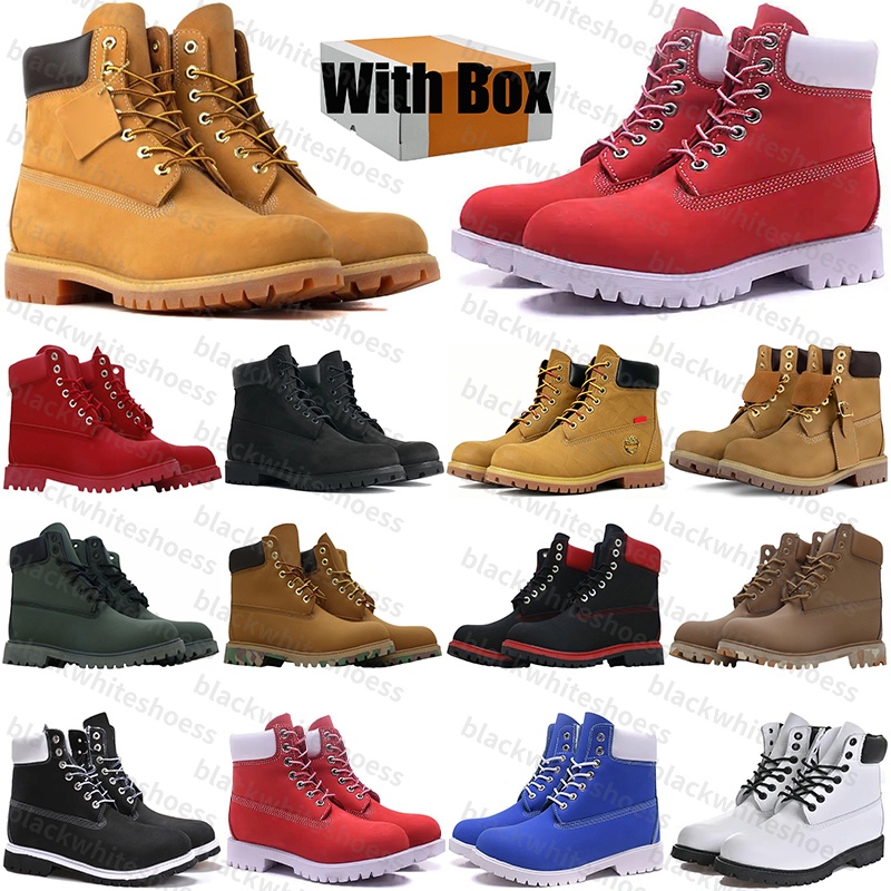 Free Shipping With Box Designer timbsrlands tim boots martin booties Shoes for mens womens winter Autumn bottes botte sneakers over the knee snow hi
